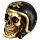 Figurine Crâne Doré Casque de Biker