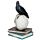 Figurine Corbeau Debout sur Crânes et Livres Empilés
