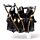 Faucheuses assises sur un banc
