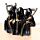 Faucheuses assises sur un banc