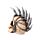 Crâne Punk avec Chaines & Lames Mohican