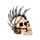 Crâne Punk avec Chaines & Lames Mohican