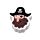 Lot de 3 Gommes - Jolly Roger Pirates