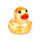 Squeezy Jouet anti-stress Canard Pailleté en Maltose 