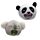Jouet Peluché à Presser Queasy Squeezies Adoramals – Animaux Sauvages Panda & Koala