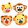 Jouet Peluché à Presser Queasy Squeezies Adoramals – Animaux Sauvages Lion, Girafe, Singe, Tigre