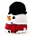 Peluche Squidglys Noël Festive Friends - Cole, le Bonhomme de Neige