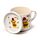 Ensemble Mug Porcelaine & Dessous de Verre - Jan Pashley Highland Coo Noël