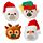 Jouet Peluché à Presser Queasy Squeezies Festive Friends - Personnages de Noël