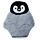 Bouillotte Micro-ondable Peluchée Ronde - Pingouin