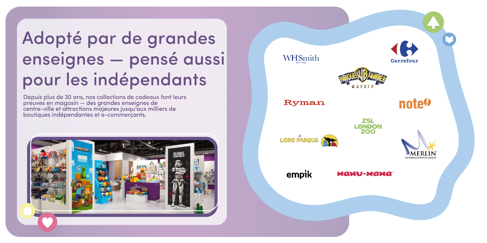 Approuvé par des détaillants de premier plan en France et en Europe